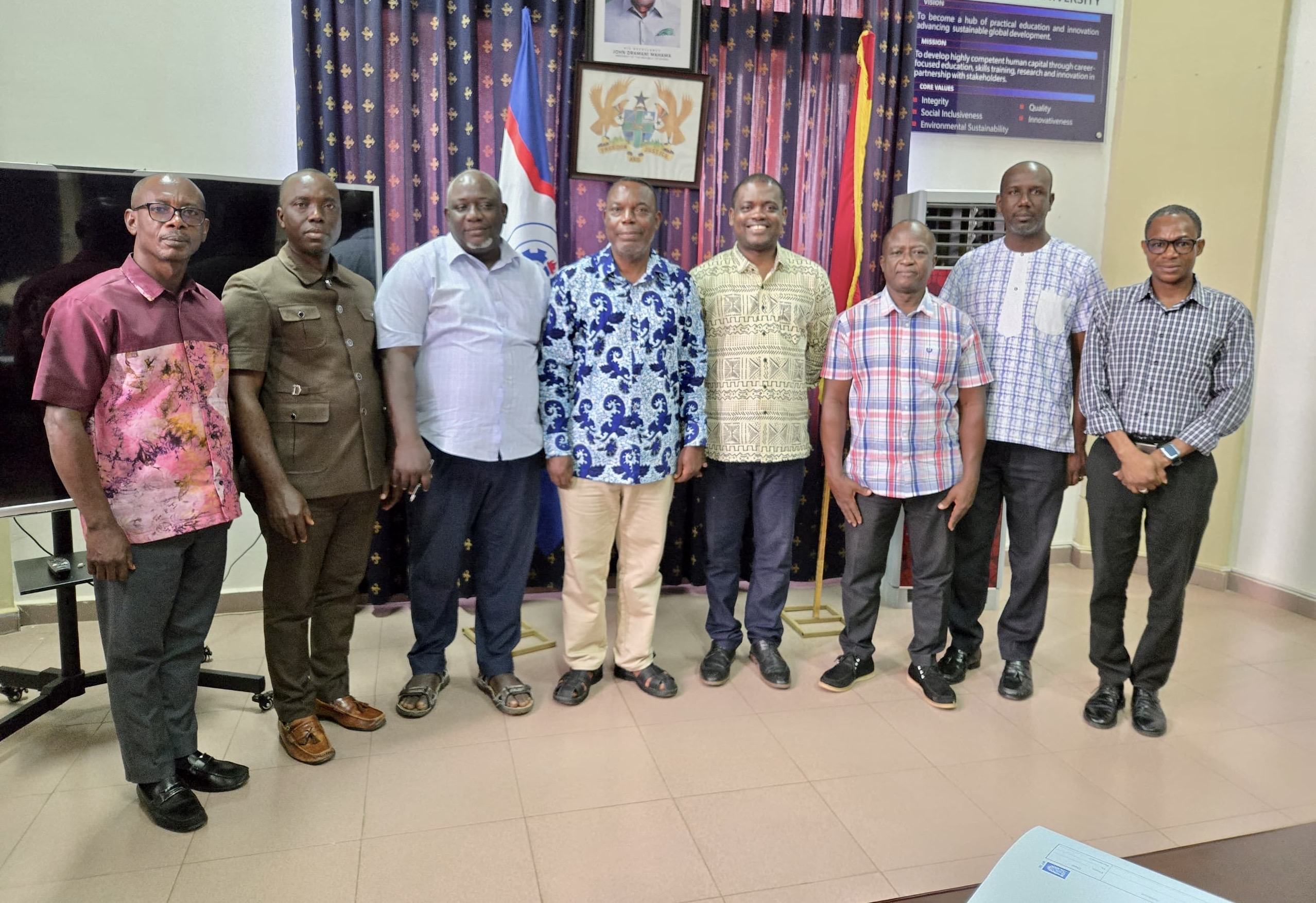 GMet Pays Courtesy Call on Ho Technical University Following Commissioning of Automatic Weather Station